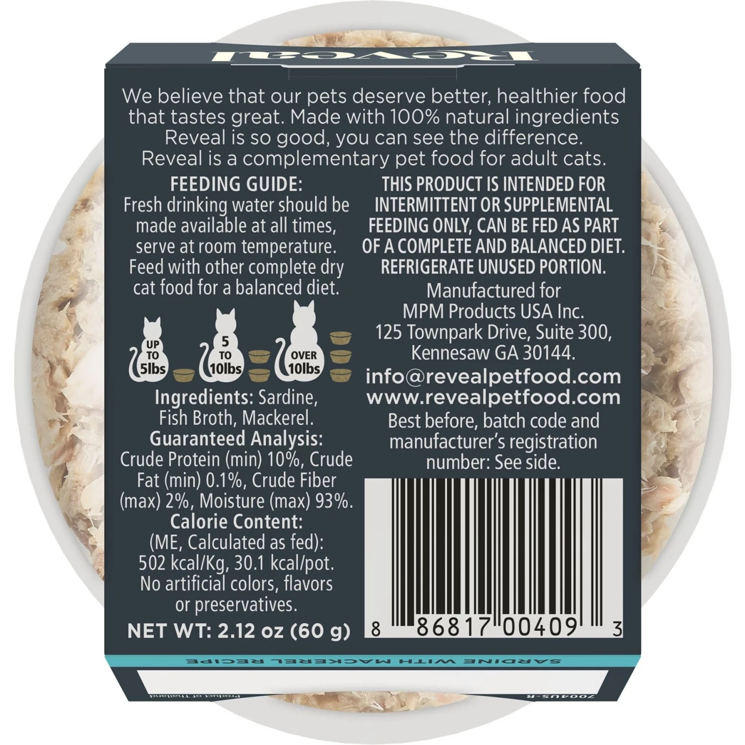 Reveal Natural Grain-Free Tuna With Shrimp In Broth Flavored Wet Cat Food, 2.12-oz Pot, Case Of 18 & Reveal Natural Grain-Free Sardine With Mackerel In Broth Flavored Wet Cat Food, 2.12-oz Pot, Case Of 18 9 Reveal Natural Grain-Free Tuna With Shrimp In Broth Flavored Wet Cat Food, 2.12-oz Pot, Case Of 18 & Reveal Natural Grain-Free Sardine With Mackerel In Broth Flavored Wet Cat Food, 2.12-oz Pot, Case Of 18 - Image 7