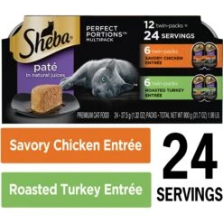 Sheba Perfect Portions Poultry Entrees Pate Variety Pack Adult Wet Cat Food Trays 13 Sheba Perfect Portions Poultry Entrees Pate Variety Pack Adult Wet Cat Food Trays -Almo nature Sales 91472 PT2. AC SS1800 V1626816465