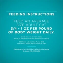 'Purina ONE Natural Weight Control Ideal Weight Tender Salmon Recipe Wet Cat Food 18 'Purina ONE Natural Weight Control Ideal Weight Tender Salmon Recipe Wet Cat Food -Almo nature Sales 91747 PT7. AC SS1800 V1658216635