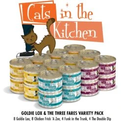 Weruva Cats In The Kitchen Goldie Lox & The 3 Fares Variety Pack Grain-Free Canned Cat Food 11 Weruva Cats In The Kitchen Goldie Lox & The 3 Fares Variety Pack Grain-Free Canned Cat Food -Almo nature Sales 92904 PT3. AC SS1800 V1600024258