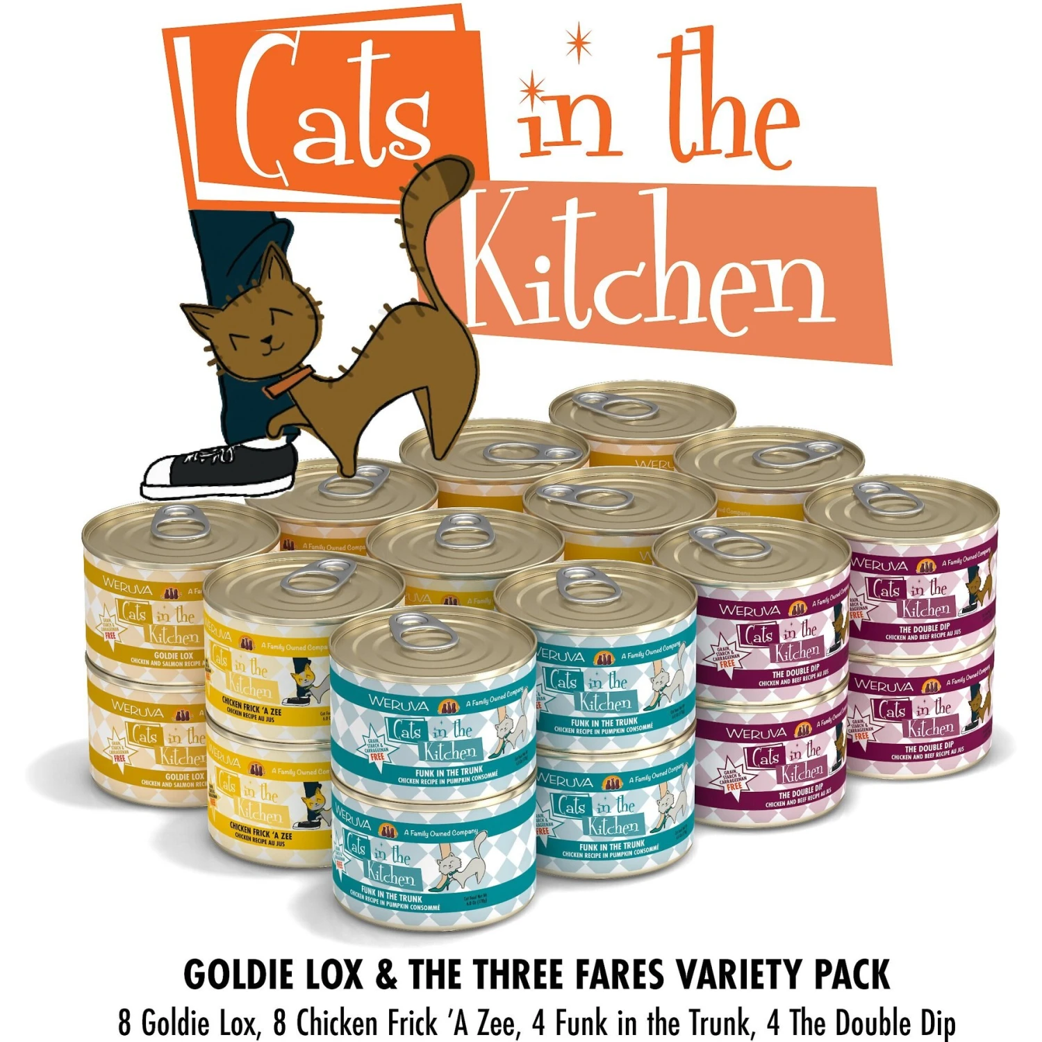 Weruva Cats In The Kitchen Goldie Lox & The 3 Fares Variety Pack Grain-Free Canned Cat Food 6 Weruva Cats In The Kitchen Goldie Lox & The 3 Fares Variety Pack Grain-Free Canned Cat Food - Image 4