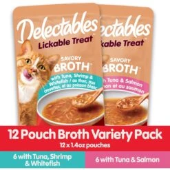 Hartz Delectables Savory Broth Variety Pack Lickable Cat Treats, 1.4-oz Pouch, Case Of 12 -Almo nature Sales 935870 PT2. AC SS1800 V1692280867