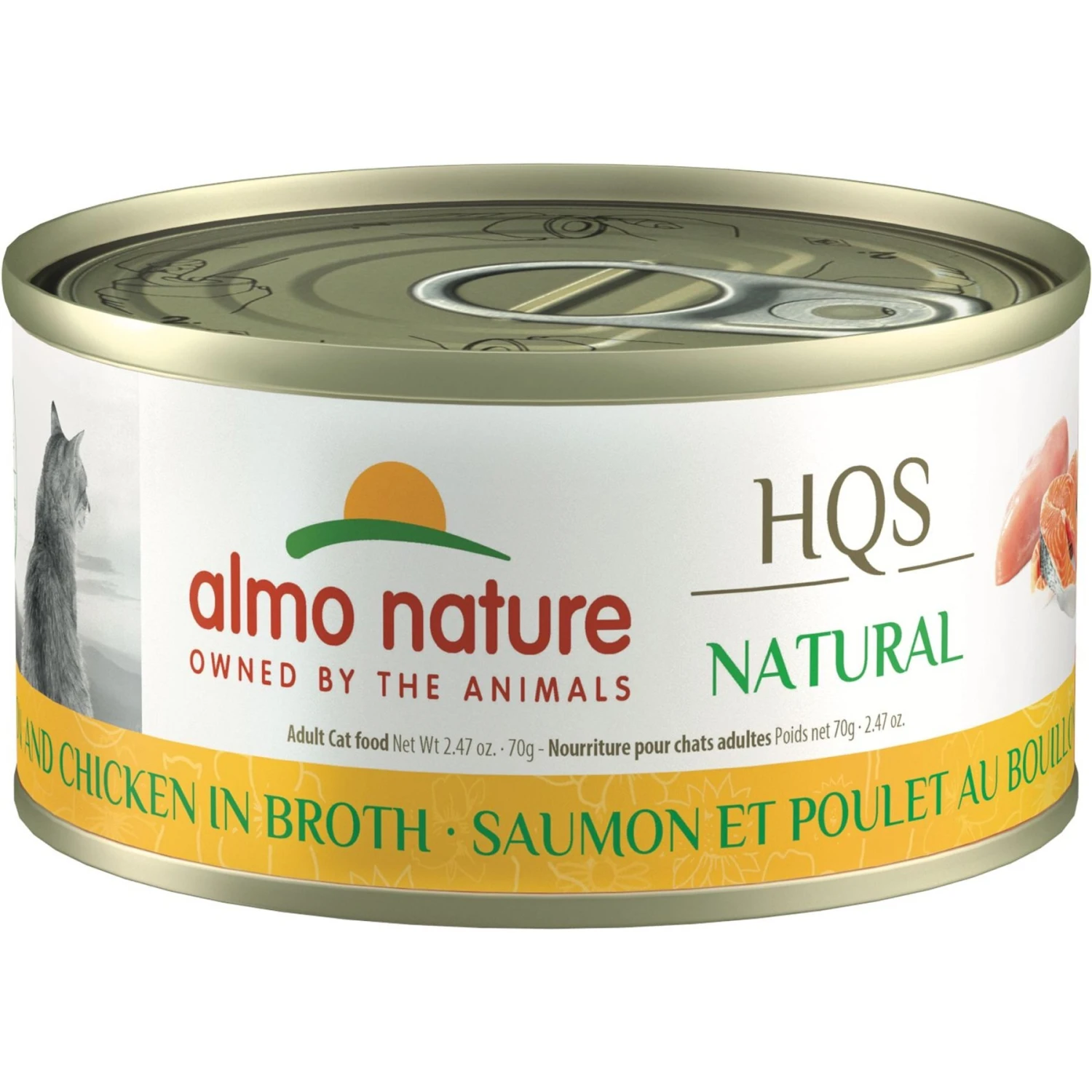 Almo Nature HQS Natural Salmon & Chicken In Broth Grain-Free Canned Cat Food 3 Almo Nature HQS Natural Salmon & Chicken In Broth Grain-Free Canned Cat Food