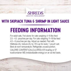 Wellness Healthy Indulgence Shreds With Skipjack Tuna & Shrimp In Light Sauce Grain-Free Wet Cat Food Pouches -Almo nature Sales 95733 PT7. AC SS1800 V1695839597