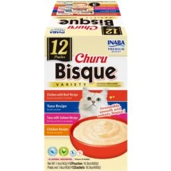 Inaba Tuna & Chicken Variety Pack Lickable Cat Treat, 1.4-oz Tube, 12 Count