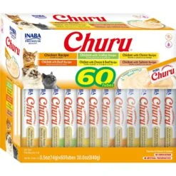 Inaba Churu Tuna Variety Creamy Puree Grain-Free Lickable Cat Treats & Inaba Churu Chicken Variety Creamy Puree Grain-Free Lickable Cat Treats -Almo nature Sales 964070 PT5. AC SS1800 V1695053497