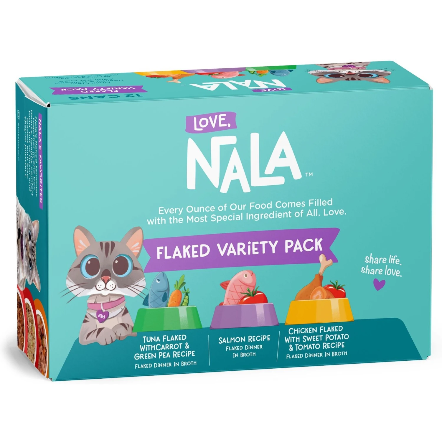 Love, Nala Flaked Variety Pack Adult Grain-Free Wet Cat Food, 2.8-oz Can, Case Of 12 3 Love, Nala Flaked Variety Pack Adult Grain-Free Wet Cat Food, 2.8-oz Can, Case Of 12