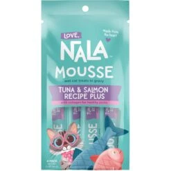 Love, Nala Tuna & Salmon Recipe Plus Mousse Cat Treats, 0.5-oz Tube, Case Of 4
