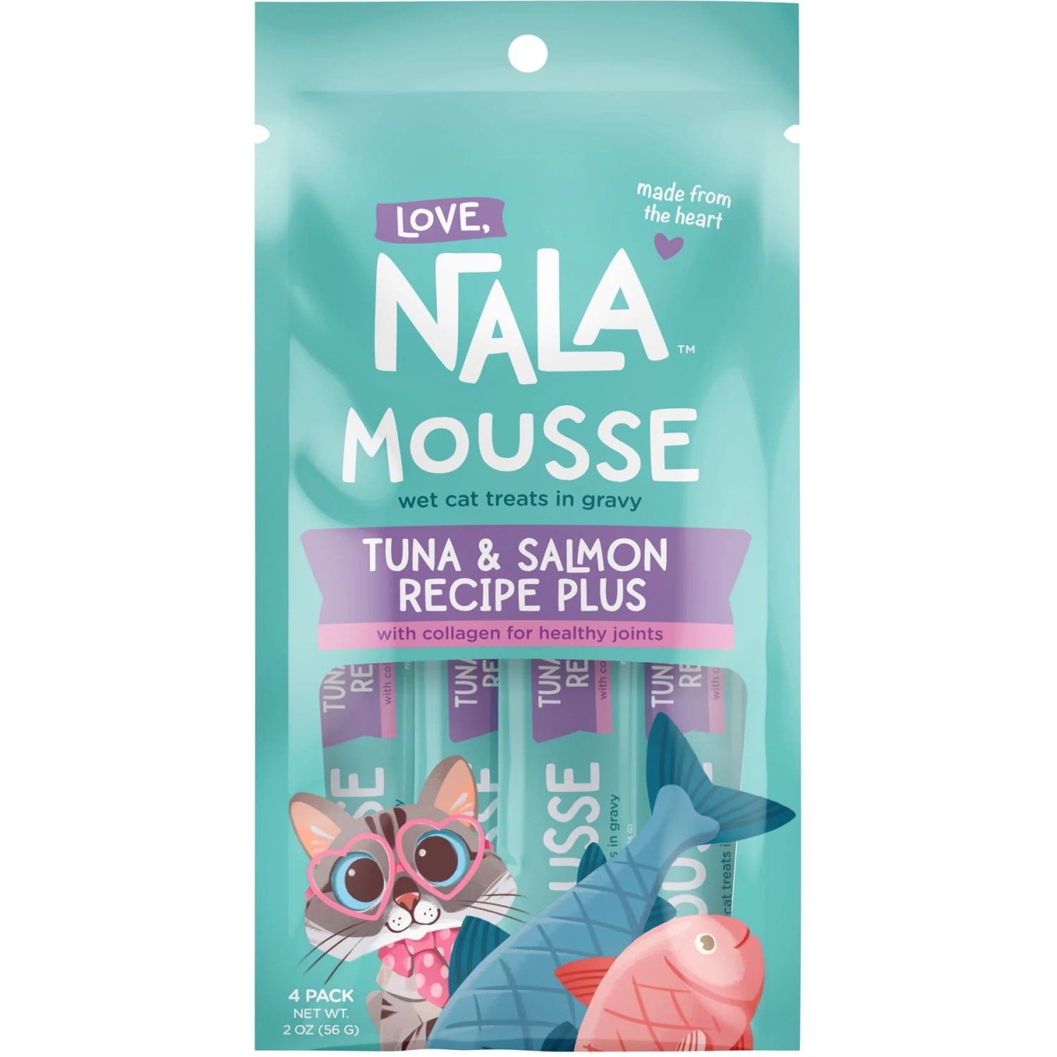 Love, Nala Tuna & Salmon Recipe Plus Mousse Cat Treats, 0.5-oz Tube, Case Of 4 3 Love, Nala Tuna & Salmon Recipe Plus Mousse Cat Treats, 0.5-oz Tube, Case Of 4