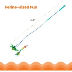 Catstages Tail Teaser Ground Prey Play Wand Cat Toy, Green -Almo nature Sales 976182 PT4. AC SS1800 V1696615522