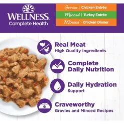 Wellness Complete Health Chicken & Turkey Lovers Gravies & Minced Variety Pack Grain-Free Wet Cat Food, 3-oz Can, Case Of 12 -Almo nature Sales 984662 PT2. AC SS1800 V1699642705