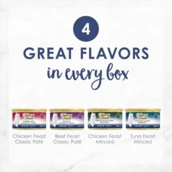 Fancy Feast Senior 7+ Chicken, Beef & Tuna Feasts Variety Pack Canned Cat Food & Purina ONE Indoor Advantage Senior 7+ High Protein Natural Dry Cat Food -Almo nature Sales 986446 PT2. AC SS1800 V1698672359