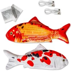 Pet Fit For Life Floppy Fish Cat Toy, Multicolor, Medium, 2 Count