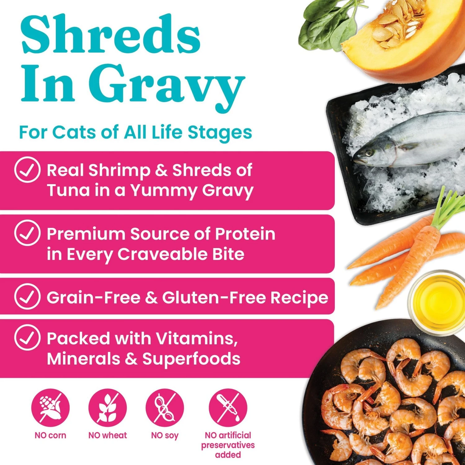 Solid Gold Five Oceans Shrimp & Tuna Recipe In Gravy Grain-Free Canned Cat Food 6 Solid Gold Five Oceans Shrimp & Tuna Recipe In Gravy Grain-Free Canned Cat Food - Image 4